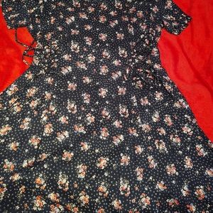 😍Floral A- line dress- cute, cute, cute!